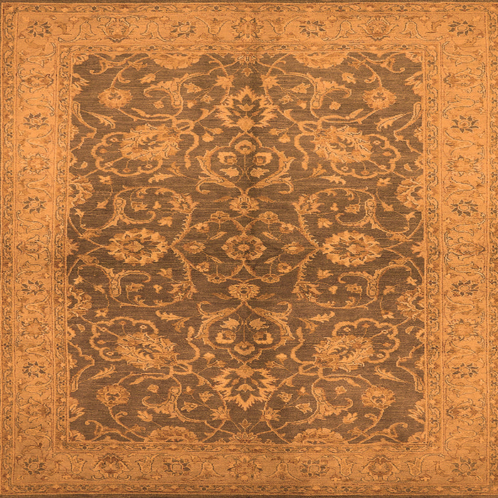 Square Oriental Orange Industrial Rug, urb1133org
