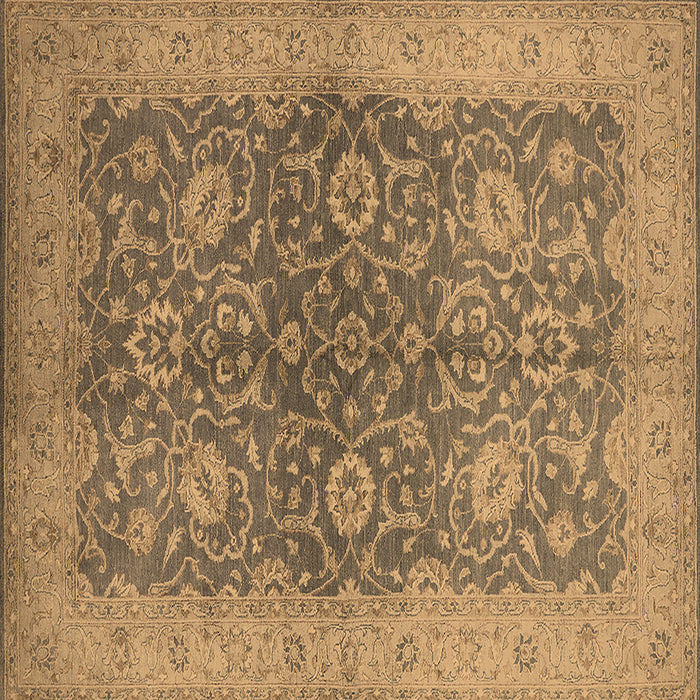 Square Machine Washable Oriental Brown Industrial Rug, wshurb1133brn