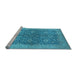 Sideview of Machine Washable Oriental Light Blue Industrial Rug, wshurb1133lblu