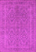 Machine Washable Oriental Pink Industrial Rug, wshurb1134pnk