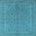 Square Oriental Light Blue Industrial Rug, urb1134lblu