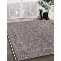 Mid-Century Modern Sandstone Brown Oriental Rug, urb1134