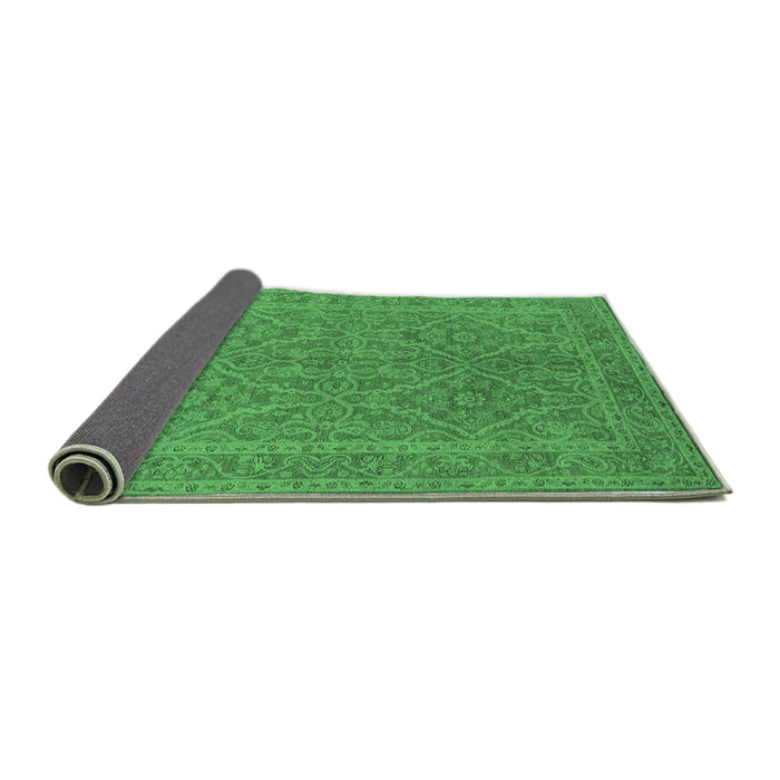 Sideview of Oriental Emerald Green Industrial Rug, urb1134emgrn