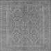 Square Oriental Gray Industrial Rug, urb1134gry