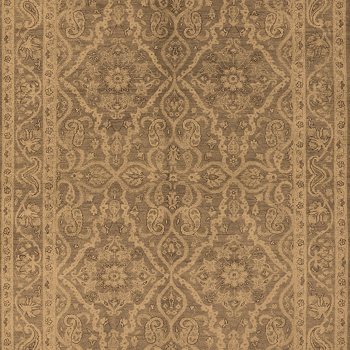 Machine Washable Oriental Brown Industrial Rug, wshurb1134brn