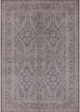 Mid-Century Modern Sandstone Brown Oriental Rug, urb1134