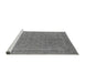 Sideview of Machine Washable Oriental Gray Industrial Rug, wshurb1134gry