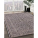 Mid-Century Modern Sandstone Brown Oriental Rug in Family Room, urb1134