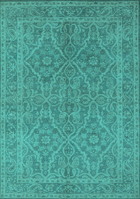 Oriental Turquoise Industrial Rug, urb1134turq