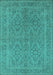 Oriental Turquoise Industrial Rug, urb1134turq