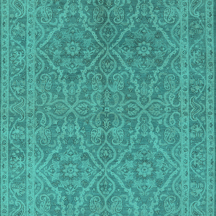 Machine Washable Oriental Turquoise Industrial Area Rugs, wshurb1134turq
