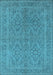 Oriental Light Blue Industrial Rug, urb1134lblu