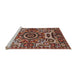 Sideview of Machine Washable Industrial Modern Light Copper Gold Rug, wshurb1135