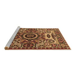 Sideview of Machine Washable Oriental Brown Industrial Rug, wshurb1135brn