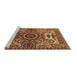 Sideview of Machine Washable Oriental Brown Industrial Rug, wshurb1135brn