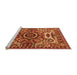 Sideview of Machine Washable Oriental Orange Industrial Area Rugs, wshurb1135org