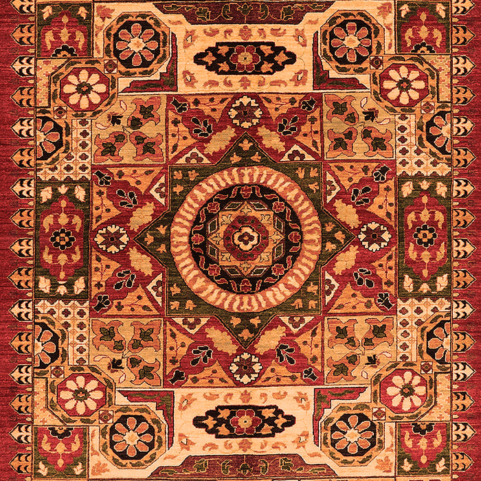 Machine Washable Oriental Orange Industrial Area Rugs, wshurb1135org