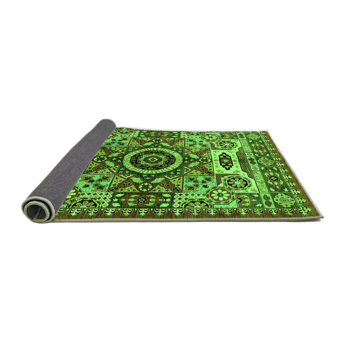 Sideview of Oriental Green Industrial Rug, urb1135grn