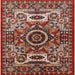 Square Mid-Century Modern Light Copper Gold Oriental Rug, urb1135