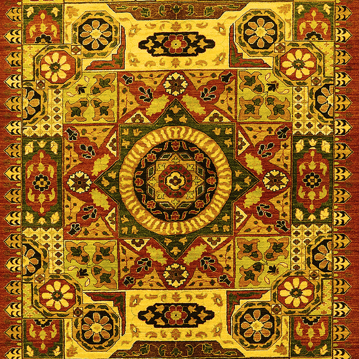 Oriental Yellow Industrial Rug, urb1135yw