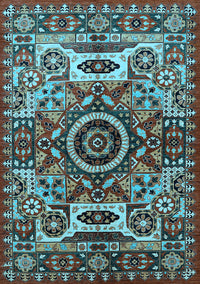 Oriental Light Blue Industrial Rug, urb1135lblu