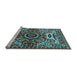 Sideview of Machine Washable Oriental Light Blue Industrial Rug, wshurb1135lblu