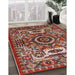 Mid-Century Modern Light Copper Gold Oriental Rug in Family Room, urb1135