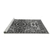 Sideview of Machine Washable Oriental Gray Industrial Rug, wshurb1135gry