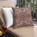 Front View of Mid-Century Modern Urban Square Light Copper Gold Throw Pillow, 18 inch by 18 inch, pwurb1135