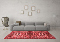 Machine Washable Oriental Red Industrial Rug, wshurb1135red