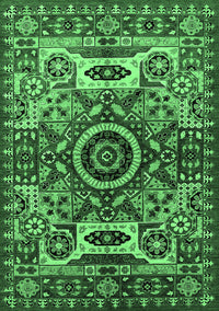 Oriental Emerald Green Industrial Rug, urb1135emgrn