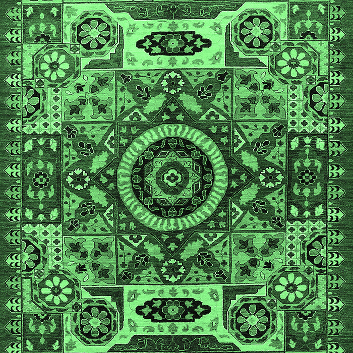Oriental Emerald Green Industrial Rug, urb1135emgrn
