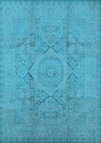 Oriental Light Blue Industrial Rug, urb1136lblu