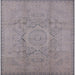 Square Mid-Century Modern Rosy Brown Pink Oriental Rug, urb1136