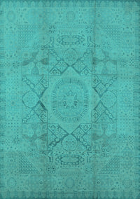 Oriental Turquoise Industrial Rug, urb1136turq