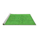 Sideview of Machine Washable Oriental Green Industrial Area Rugs, wshurb1136grn