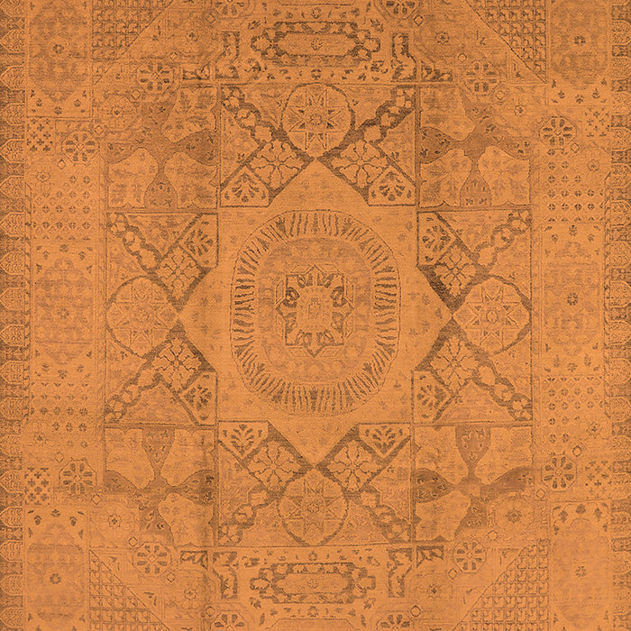 Machine Washable Oriental Orange Industrial Area Rugs, wshurb1136org