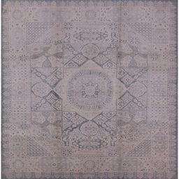 Square Machine Washable Industrial Modern Rosy Brown Pink Rug, wshurb1136