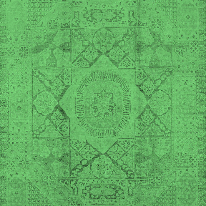 Oriental Emerald Green Industrial Rug, urb1136emgrn