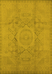 Oriental Yellow Industrial Rug, urb1136yw