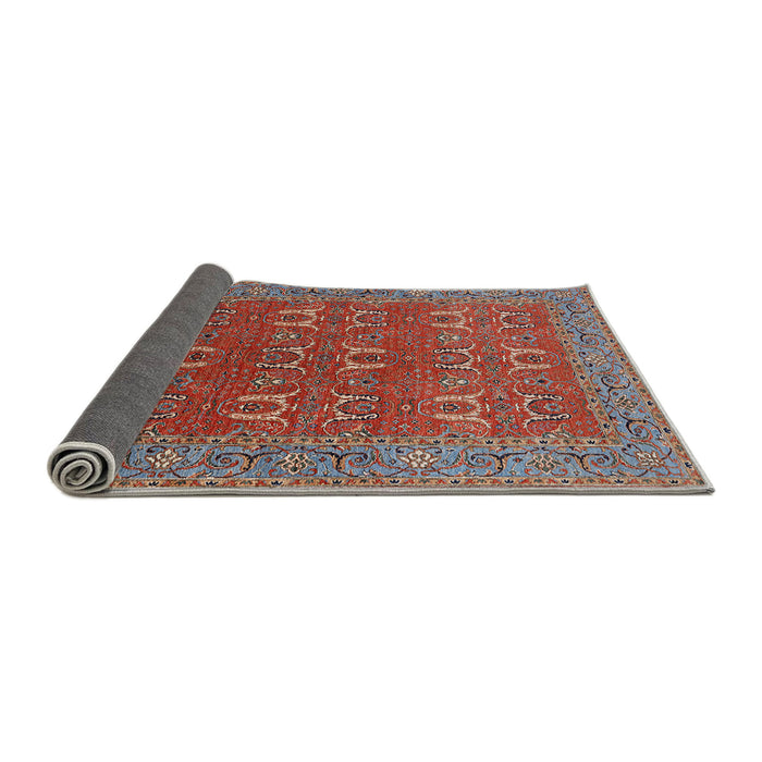 Sideview of Mid-Century Modern Red Oriental Rug, urb1137