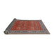 Sideview of Mid-Century Modern Red Oriental Rug, urb1137