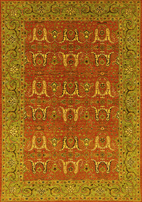 Oriental Yellow Industrial Rug, urb1137yw