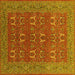 Square Oriental Yellow Industrial Rug, urb1137yw