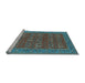 Sideview of Machine Washable Oriental Light Blue Industrial Rug, wshurb1137lblu