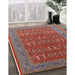 Mid-Century Modern Red Oriental Rug in Family Room, urb1137