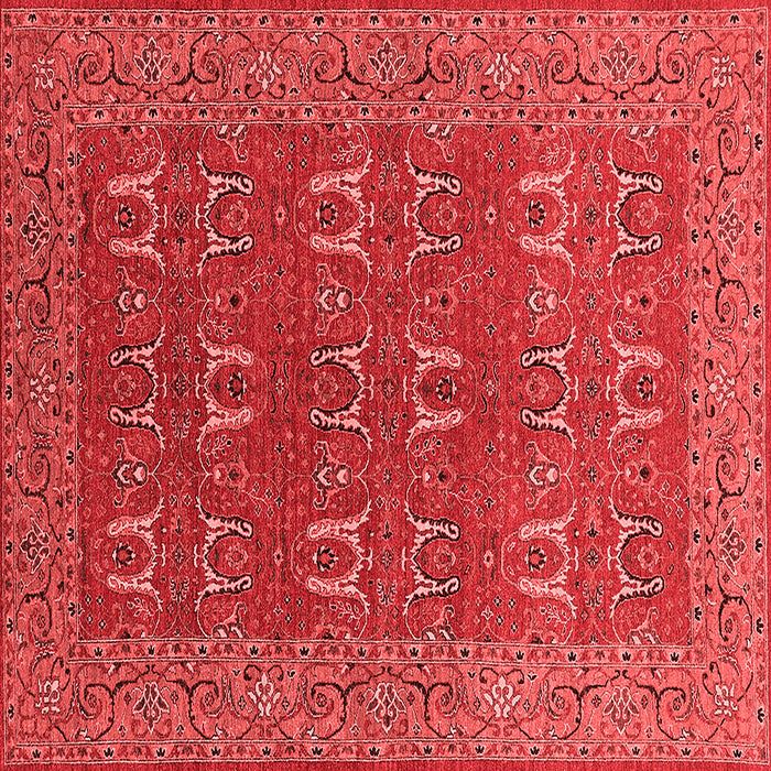 Machine Washable Oriental Red Industrial Rug, wshurb1137red