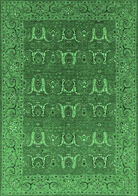 Oriental Emerald Green Industrial Rug, urb1137emgrn