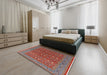 Machine Washable Industrial Modern Red Rug in a Bedroom, wshurb1137