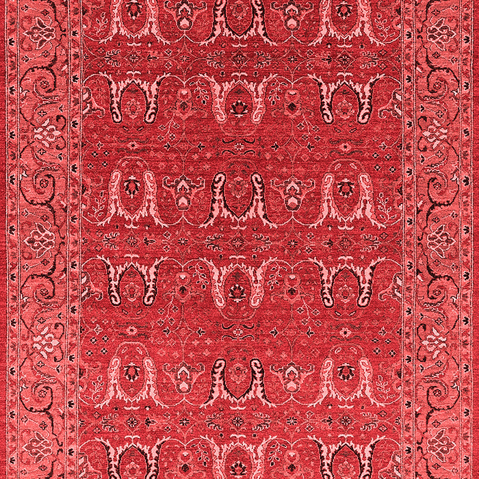 Machine Washable Oriental Red Industrial Rug, wshurb1137red